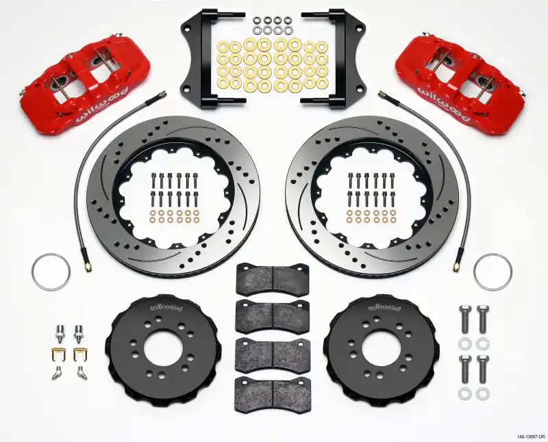 Wilwood AERO6 Front 14.25" Big Brake Kit w/ Drilled & Slotted Rotors & 6 Piston Red Calipers :: 2014-2019 Corvette Fast Shipping