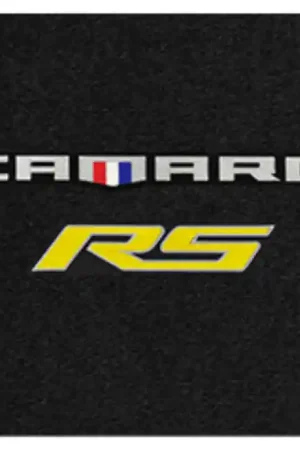 Last Chance Lloyd 4pc Front Ultimat Floor Mats, Black Mats w/ Yellow Camaro RS Logo :: 2016-2024 Camaro