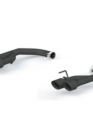 Clearance MBRP Armor BLK Race 2.5" Axle-Back Exhaust System w/ 4" Quad Black Coated Tips :: 2018-2023 Ford Mustang GT w/ Non-Active Exhaust