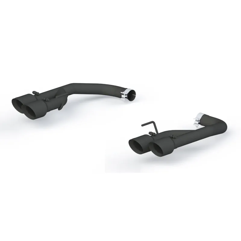 Clearance MBRP Armor BLK Race 2.5" Axle-Back Exhaust System w/ 4" Quad Black Coated Tips :: 2018-2023 Ford Mustang GT w/ Non-Active Exhaust