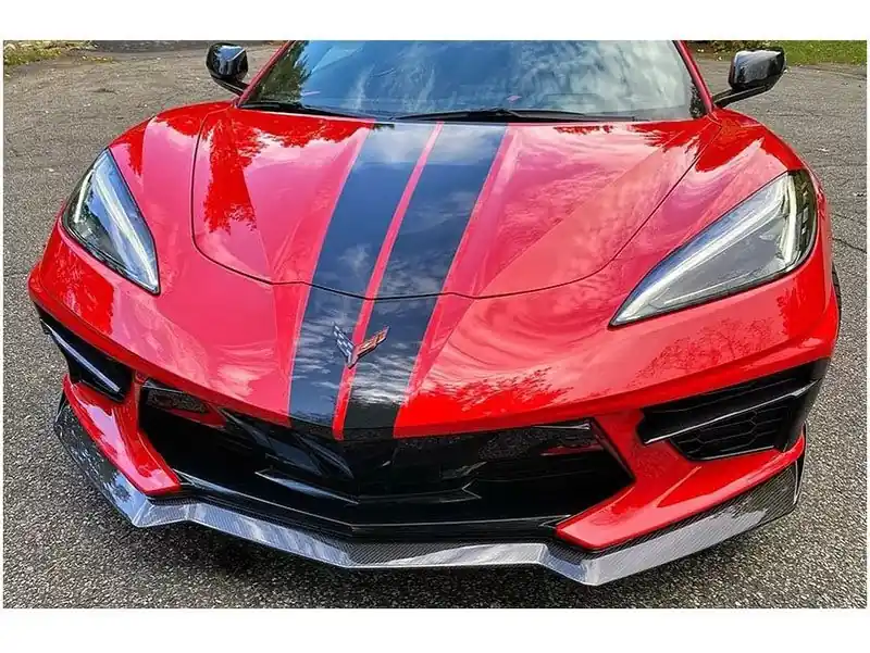 AGM "5VM" Visible Carbon Fiber Front Splitter :: 2020-2025 C8 Corvette Direct From Manufacturer