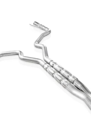 Luxury Stainless Works 3" Retro Chambered Cat-Back Exhaust w/ X-Pipe, Performance Connect :: 2015-2017 Mustang GT
