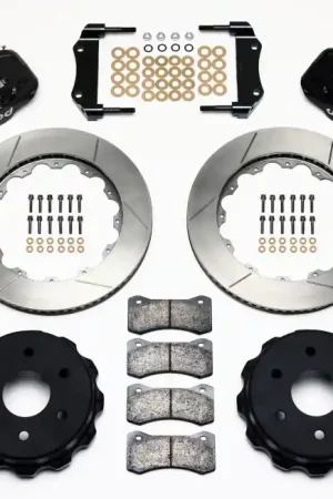 No Minimum Order Wilwood AERO4 Front 14.25" Big Brake Kit w/ Slotted Rotors & 4 Piston Black Calipers :: 2014-2018 Silverado & GMC Sierra 1500