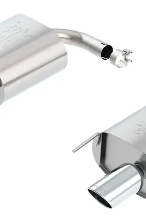 Borla 2.25" ATAK Axle-Back Exhaust System w/ 4" Dual Polished Tips :: 2015-2023 Ford Mustang EcoBoost Convertible w/ Non-Active Exhaust Luxury