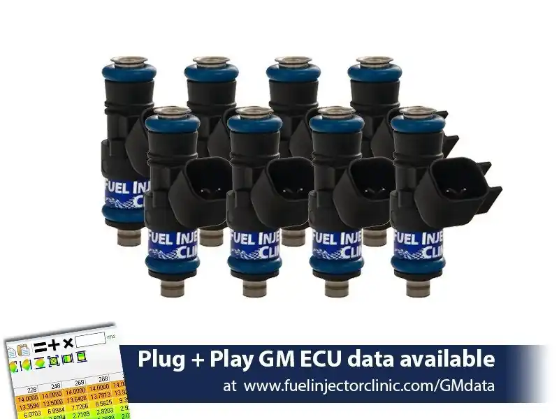 Fuel Injector Clinic 60lb Injectors (Set of 8) :: 2006-2013 Corvette & 2010-2015 Camaro SS, ZL1 & Z28 Fast Shipping