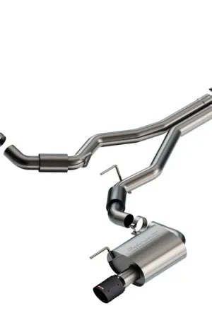 Same Day Shipping Borla 3" S-Type Cat-Back Exhaust System w/ 4" Dual Carbon Fiber Tips :: 2024-2026 Ford Mustang GT w/ Non-Active Exhaust