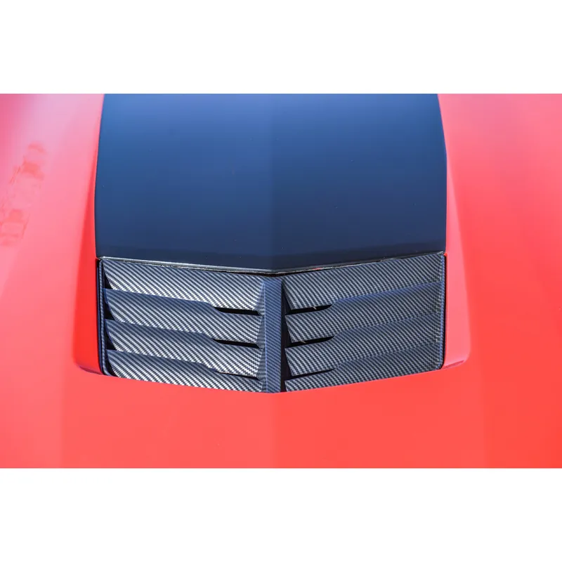 Top Rated C7 Corvette Z06 Style Hood Vent, Hydro-Dipped Carbon Fiber :: 2014-2019 C7 Stingray, Z51 & Grand Sport