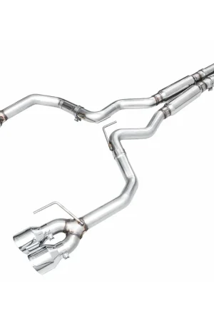 AWE Track Edition 3" Cat-Back Exhaust System w/5" Quad Chrome Tips :: 2024-2026 Ford Mustang Dark Horse Holiday Sale