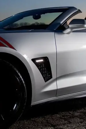 Premium ACS Fender Insert w/LED Side Markers, Gloss Black :: 2019-2024 Camaro