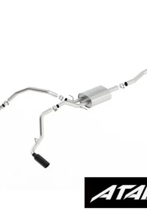 Best Choice Borla 2.75" ATAK Cat-Back Single Exhaust w/ Dual Side Exit, 4" Black Chrome Tips :: 2014-2018 Silverado & GMC Sierra 1500 5.3L Extended Cab Standard Bed, Crew Cab Short Bed