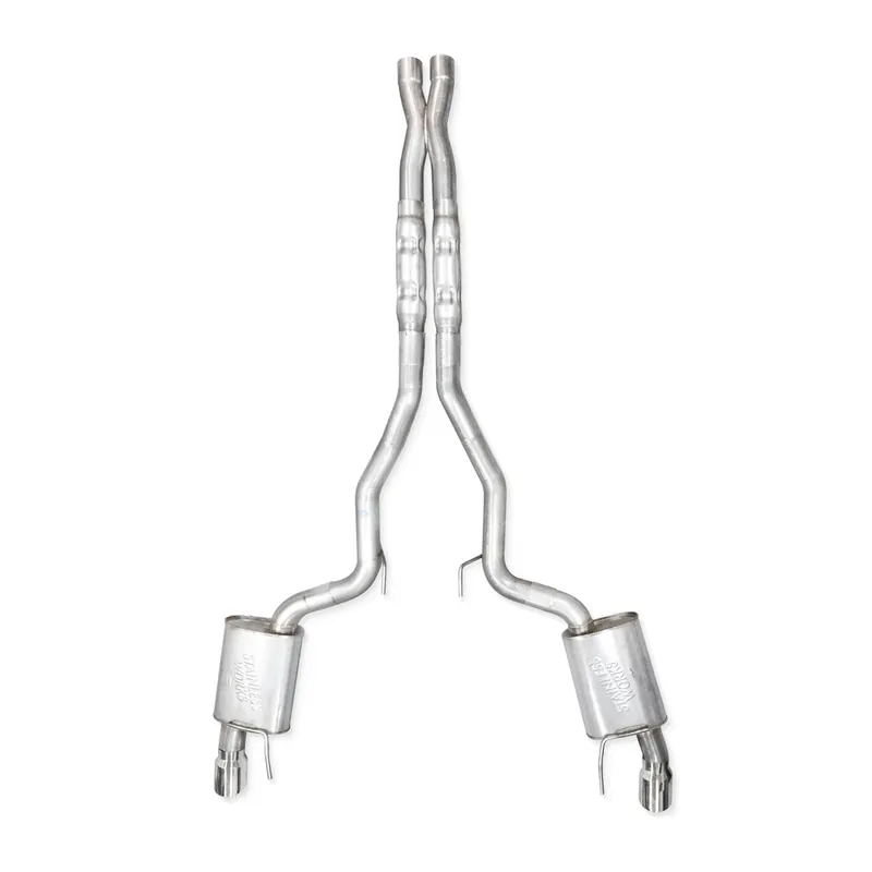 Stainless Works 3" Legend Cat-Back Exhaust w/ X-Pipe & Dual Tips, Performance Connect :: 2024-2026 Mustang GT & Dark Horse w/o Active Exhaust Limited Edition