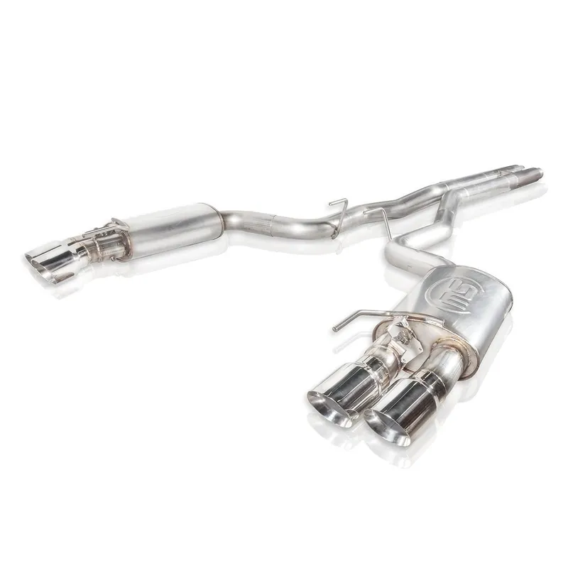 One Day Deal Stainless Works 3" Redline Cat-Back Exhaust w/ X-Pipe & Quad Polished Tips, Performance Connect :: 2018-2023 Mustang GT w/o Active Exhaust