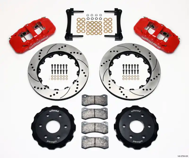 Secure Checkout Wilwood AERO6 Front 14.25" Big Brake Kit w/ Drilled & Slotted Rotors & 6 Piston Red Calipers :: 2014-2018 Silverado & GMC Sierra 1500