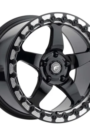 Forgestar D5 Beadlock Rear Wheel, 17x10, Gloss Black Machined :: 2015-2025 Ford Mustang In Demand
