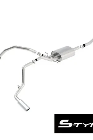 Best Seller Borla 2.75" S-Type Cat-Back Single Exhaust w/ Dual Side Exit, 4" Polished Tips :: 2014-2018 Silverado & GMC Sierra 1500 5.3L Extended Cab Standard Bed, Crew Cab Short Bed