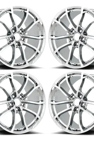 Save Now FR 25F C6 Cup Replica Wheel Set, 19x10 & 20x12, Chrome :: 2006-2019 Corvette Z06, ZR1 & Grand Sport