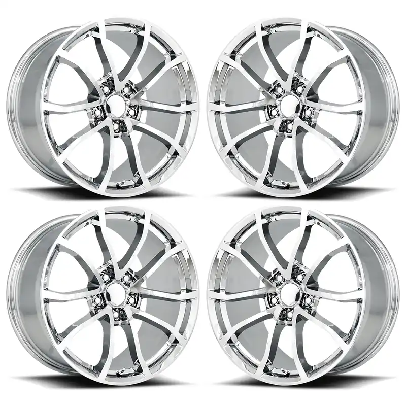 Save Now FR 25F C6 Cup Replica Wheel Set, 19x10 & 20x12, Chrome :: 2006-2019 Corvette Z06, ZR1 & Grand Sport