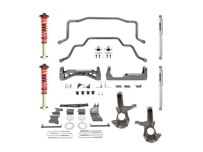 Authentic Belltech Lift Kit with Front & Rear Trail Performance Shocks, 7"-9" Front / 5" Rear :: 2014-2016.5 Silverado & GMC Sierra 1500 Extended or Crew Cab
