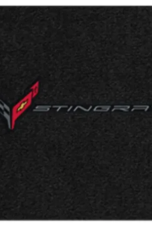 Lloyd Front Ultimat Trunk Mat, Black w/ Black C8 Corvette Flag Logo & "Stingray" :: 2020-2025 C8 Corvette Holiday Sale