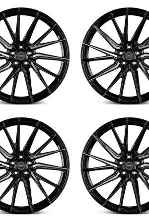 Authentic Vossen HF-4T Hybrid Forged Wheel Set , Tinted Gloss Black, 20x9 +32/20x10.5 +45 :: 2015-2026 Mustang
