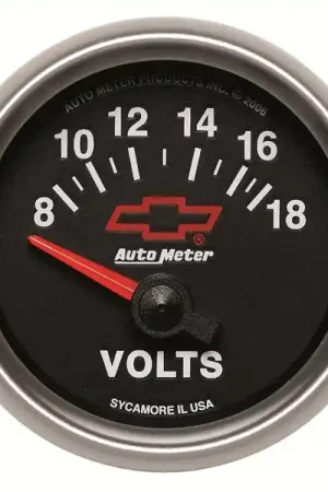 Autometer Voltmeter Gauge, Red Bowtie, 2 1/16" :: Free Shipping