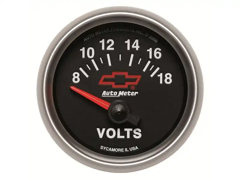 Autometer Voltmeter Gauge, Red Bowtie, 2 1/16" :: Free Shipping