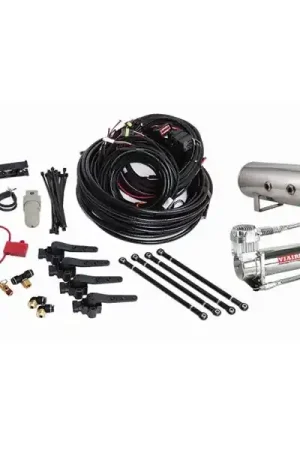 In Demand Air Lift Performance 3H 1/4" Line, w/ Compressor, 4 Gallon 7-Port Polished Tank :: 2010-2024 Camaro