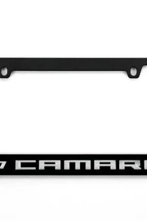 Trusted Brand Elite "Camaro Bowtie" License Plate Frame, Black :: 2010-2024 Camaro