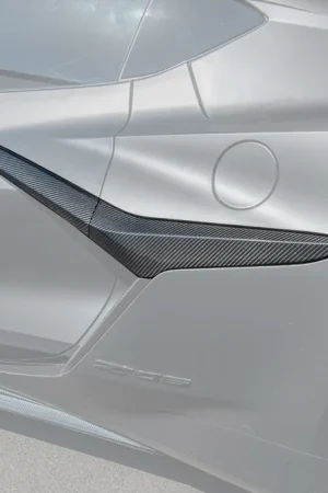 Warranty Included C8 Corvette Side Fender Vent Door Garnish Replacement, Carbon Fiber :: 2023-2026 C8 Z06 & E-Ray