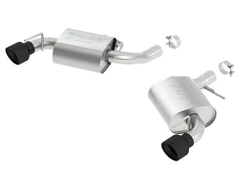 Borla 2.75" S-Type Axle-Back Exhaust System w/ 4.5" Dual Ceramic Black Tips :: 2016-2024 Camaro SS w/o NPP Bulk Order