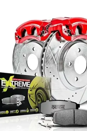 While Supplies Last Powerstop Z26 Extreme Street Warrior Rear Brake Upgrade Kit w/ Powder Coated Calipers :: 2010-2015 Camaro SS, SS/1LE & ZL1