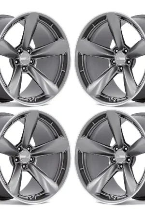 American Racing TTF Wheel Set, Matte Anthracite w/Machined Lip, 20x9.5/20x11 :: 2010-2024 Camaro Hot Deal