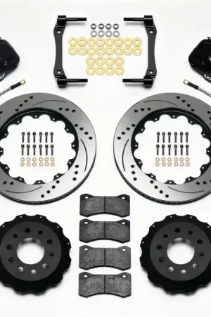 Wilwood AERO4 Rear 14.25" Big Brake Kit w/ Drilled & Slotted Rotors & 4 Piston Black Calipers :: 2014-2019 Corvette Buy Online