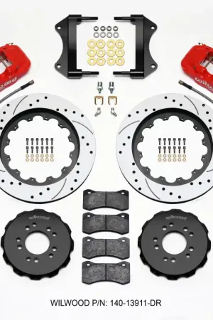 Wilwood AERO6 Front 15" Big Brake Kit w/ Drilled & Slotted Rotors & 6 Piston Red Calipers :: 2014-2019 Corvette Exclusive Offer