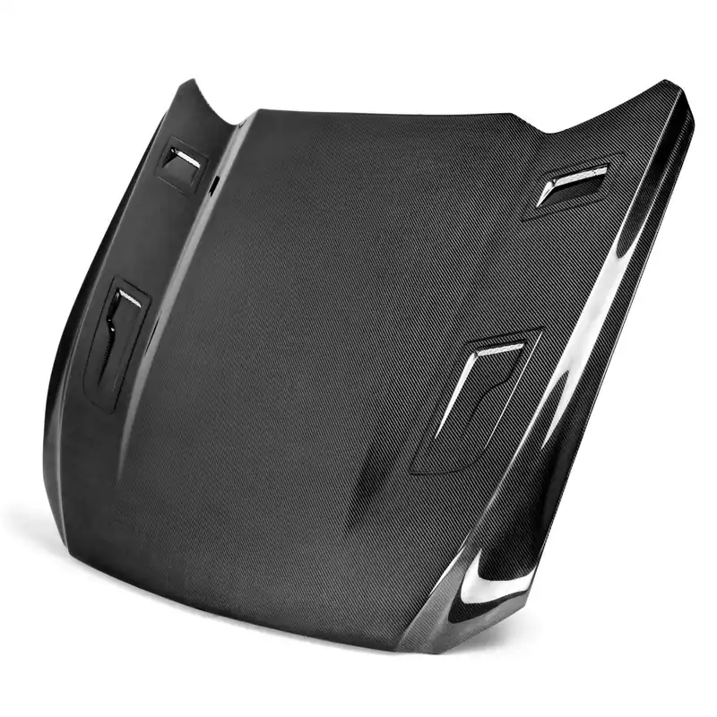 Get Yours Anderson Composites Type-GTH Double Sided Hood, Carbon Fiber :: 2015-2017 Ford Mustang