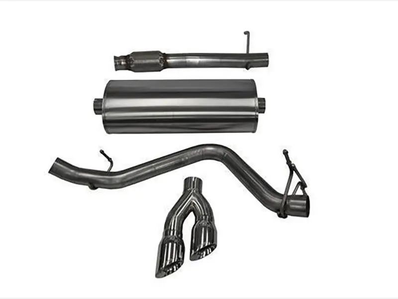 Corsa Sport 3" Cat-Back Exhaust System w/Single Side Exit, Twin 4" Polished Pro Series Tips :: 2014-2018 Silverado & GMC Sierra 1500 5.3L Same Day Shipping