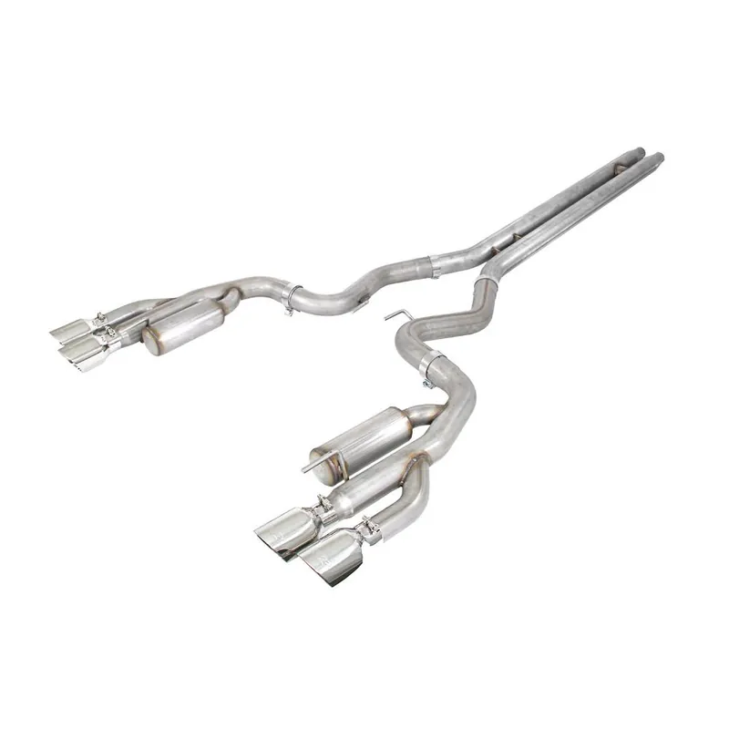 MBRP Armor Pro Race 3" Cat-Back Exhaust System w/ 4" Quad Polished Tips :: 2018-2023 Ford Mustang GT w/ Non-Active Exhaust Fast Shipping