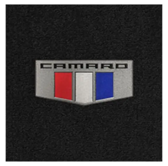 Lloyd 2pc Front Ultimat Floor Mats, Black Mats w/ Camaro Shield Logo :: 2016-2024 Camaro Sale