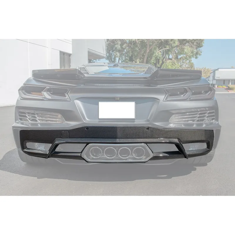 Express Delivery C8 Corvette Rear Bumper Diffuser, Carbon Fiber :: 2023-2026 Corvette Z06