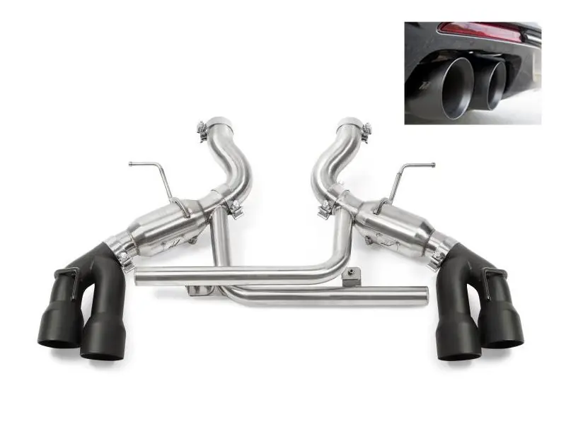 Mishimoto 3" Pro Axle-Back Exhaust System, 4" Quad Black Tips :: 2016-2024 Camaro SS Authentic
