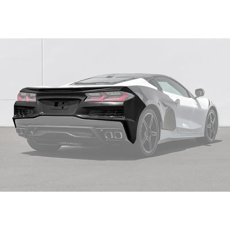 C8 Corvette Z06 Conversion Rear Bumper Kit, Unpainted :: 2020-2026 Corvette Stringray & Z51 Worldwide Shipping