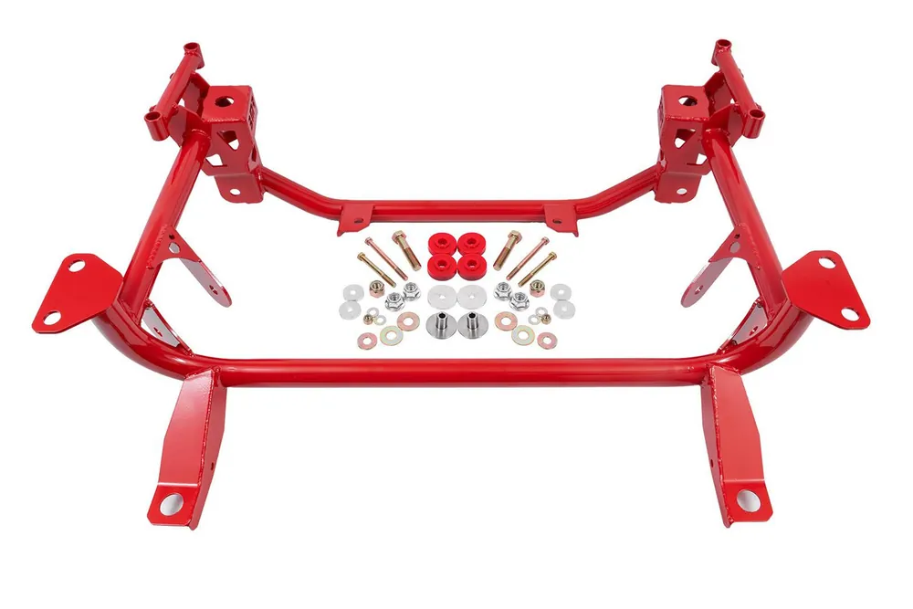 BMR Lightweight K-Member Chassis Brace, Red :: 2015-2026 Ford Mustang Factory Price