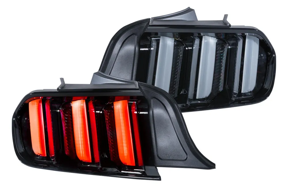 Brand New Morimoto XB LED Taillights, Black Housing/Clear Lens :: 2015-2023 Ford Mustang