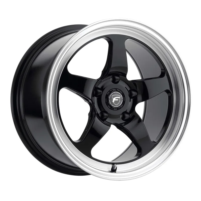Best Price Forgestar D5 Drag Front Wheel, 18x9, Gloss Black Machined :: 2015-2025 Ford Mustang