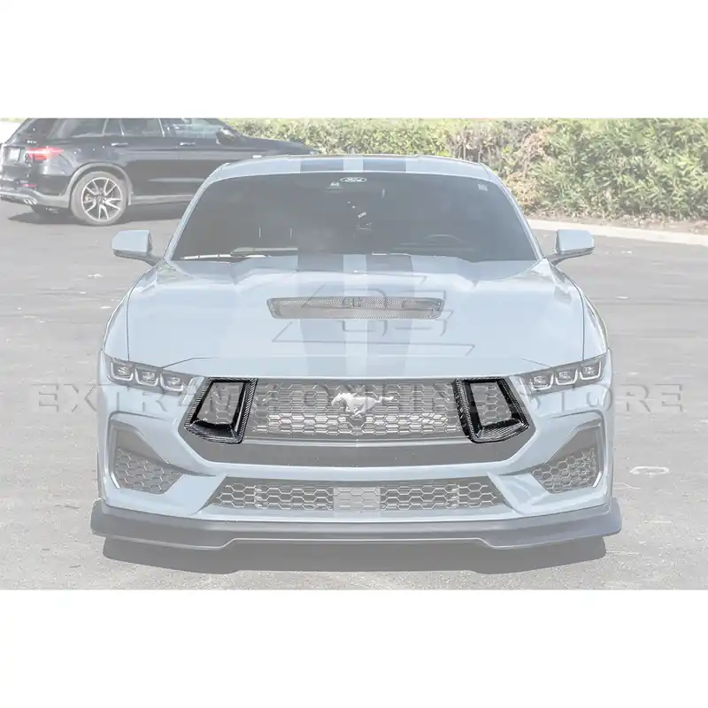 Super Sale S650 Mustang Upper Grille Inserts, Carbon Fiber :: 2024-2026 Ford Mustang GT