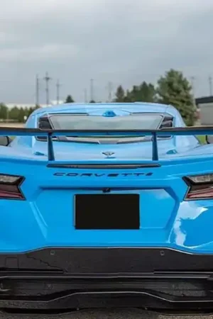 Limited Edition AGM Visible Carbon Fiber High Wing Spoiler :: 2020-2025 C8 Corvette w/o Z51 Package
