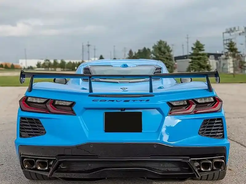 Limited Edition AGM Visible Carbon Fiber High Wing Spoiler :: 2020-2025 C8 Corvette w/o Z51 Package