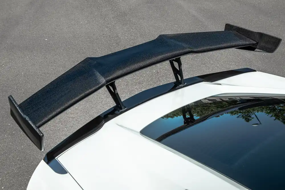 C7 Corvette ZR1-Style Rear High Wing Spoiler, Carbon Fiber :: 2014-2019 C7 Corvette Grand Sport & Z06 Luxury