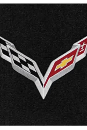 Sale Lloyd 2pc Ultimat Floor Mats, Black w/ Silver C7 Corvette Flag Logo :: 2014-2019 C7 Corvette