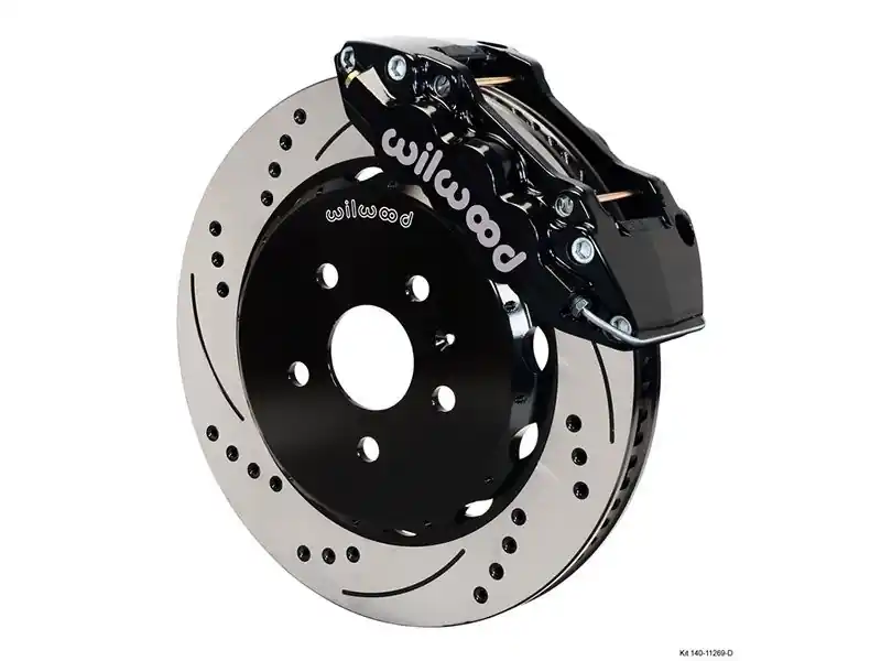 Last Chance Wilwood AERO6 Front Big Brake Kit, Black 6 Piston Calipers, 14.25" Drilled & Slotted Rotors :: 2010-2015 Camaro SS